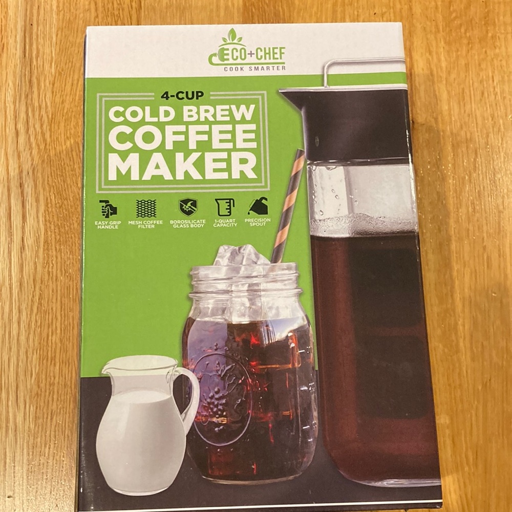 NWOT  ECO~CHEF COLD BREW COFFEE MAKER
